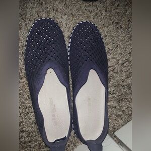 Ilse Jacobsen Dark Blue Perforated Loafers